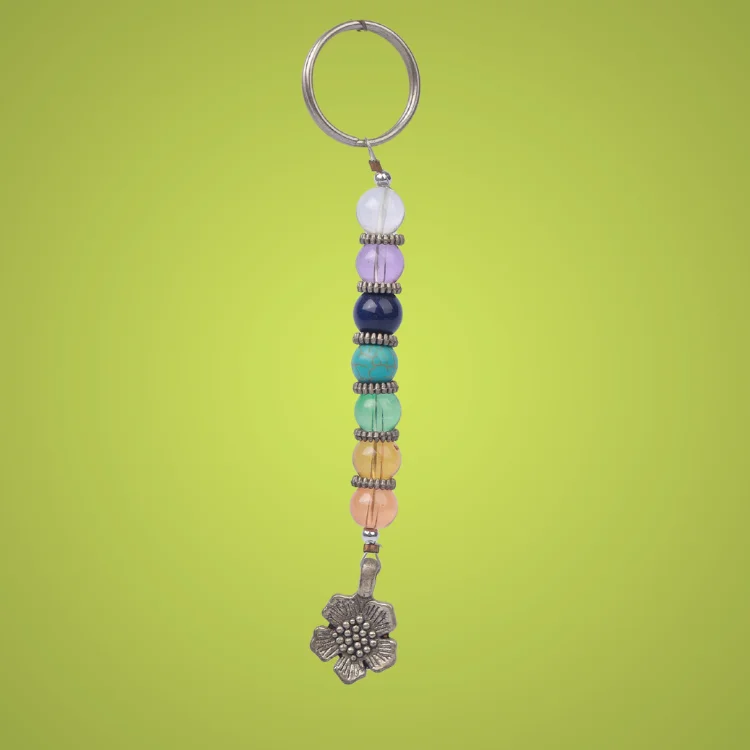 Natural Seven Chakra Key Chain